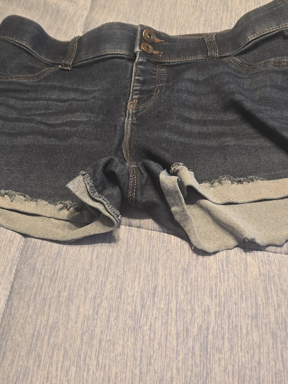 Vanilla Star Dark Gray Denim Jean Shorts